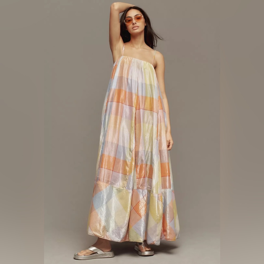 New Anthropologie Pilcro Plaid Tent Maxi Dress